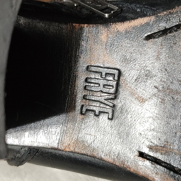 Frye Black Leather Ankle Boots size 6.5 - Picture 8 of 12